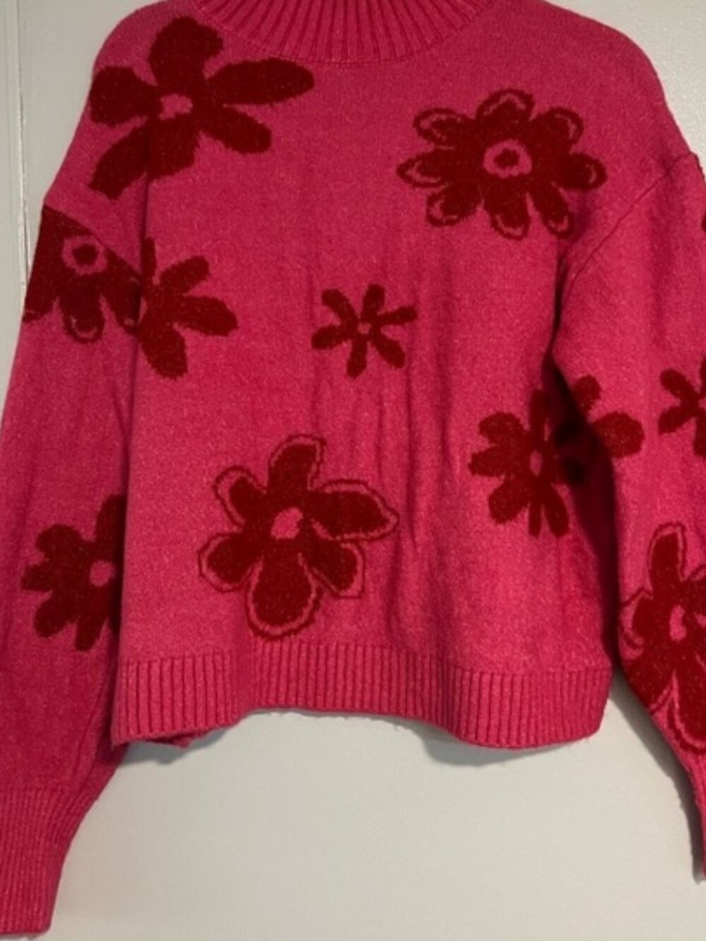Floral Pink Sweater